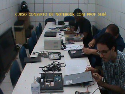 Prática de conserto de Notebook com o Professor SEBÁ